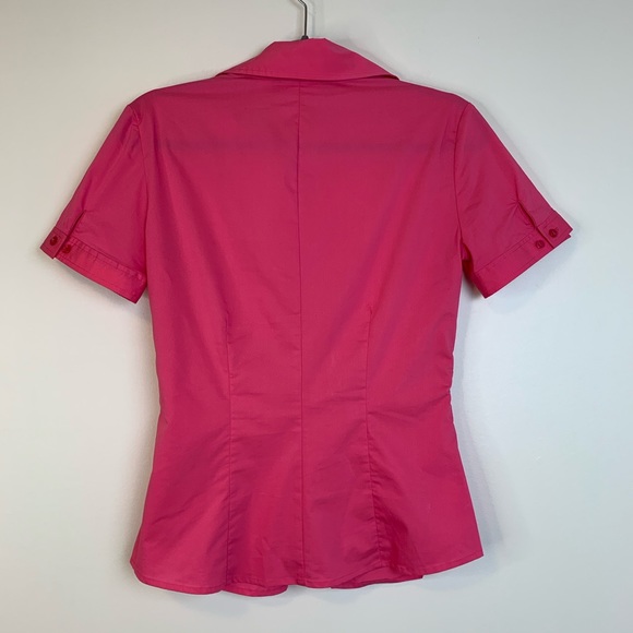 New York & Company Short Sleeve Button Down Blouse - Picture 2 of 6